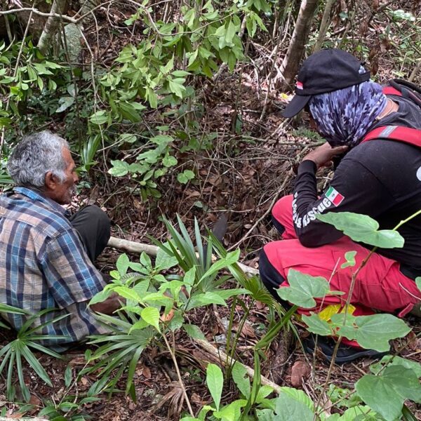 Rescatan a anciano que se extravió en la Zona Continental de Isla Mujeres.