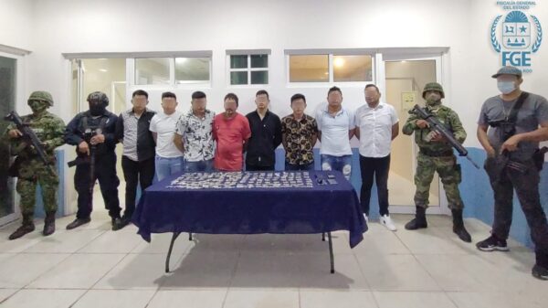 Tulum: Catean tres inmuebles en donde aseguran drogas, armas y detienen a 15 personas.