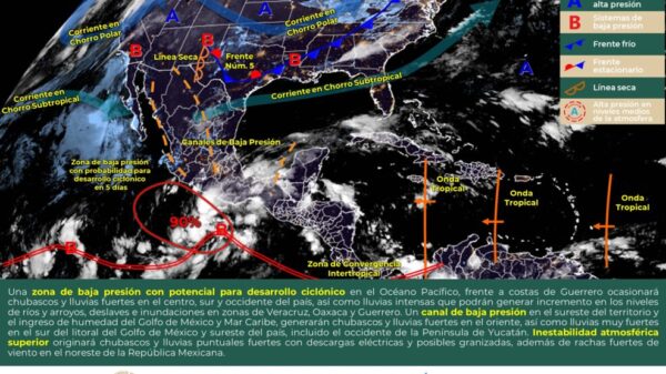 Clima: Pronostican intervalos de chubascos para Quintana Roo.
