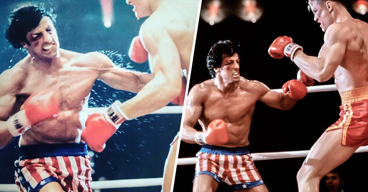 Rocky vs Drago imágenes inéditas de la pelea