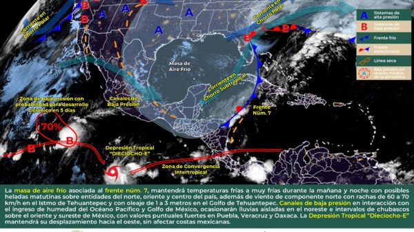 Pronóstico del clima para hoy domingo 7 de noviembre en Quintana Roo.