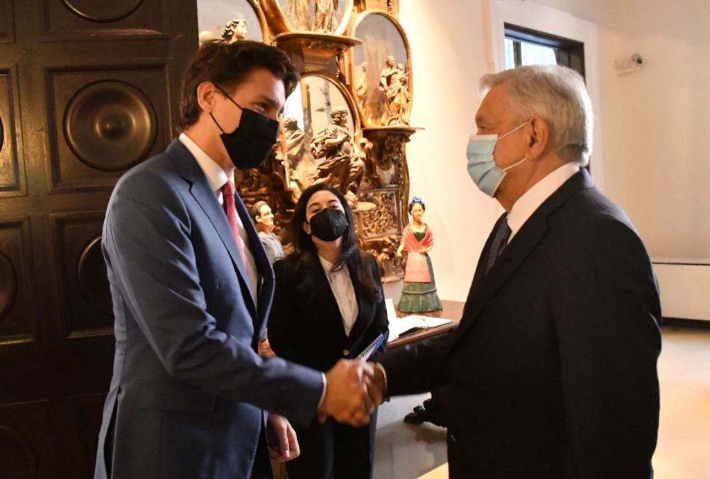Encuentro entre el presidente Andrés Manuel López Obrador y el primer ministro de Canadá, Justin Trudeau en la casona del Instituto Cultural Mexicano.