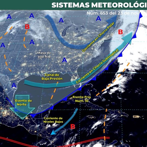 Pronóstico del clima para hoy martes 23 de noviembre en Quintana Roo.