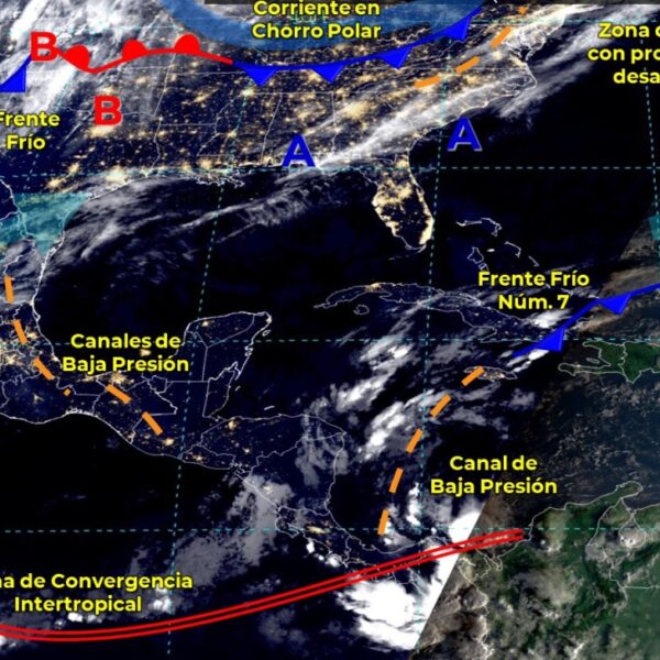 Pronóstico del clima para hoy miércoles 10 de noviembre en Quintana Roo.