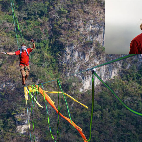 Alexander Schulz Slackliner rompe récord; cruza el Cañón del Sumidero sobre una cuerda floja