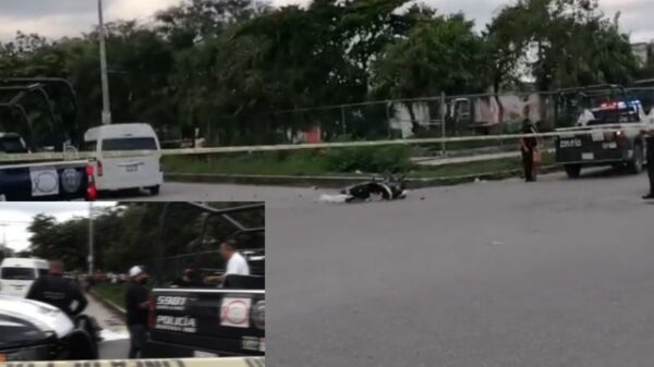 Motociclista pierde la vida tras chocar con una urvan en la Supermanzana 223 de Cancún