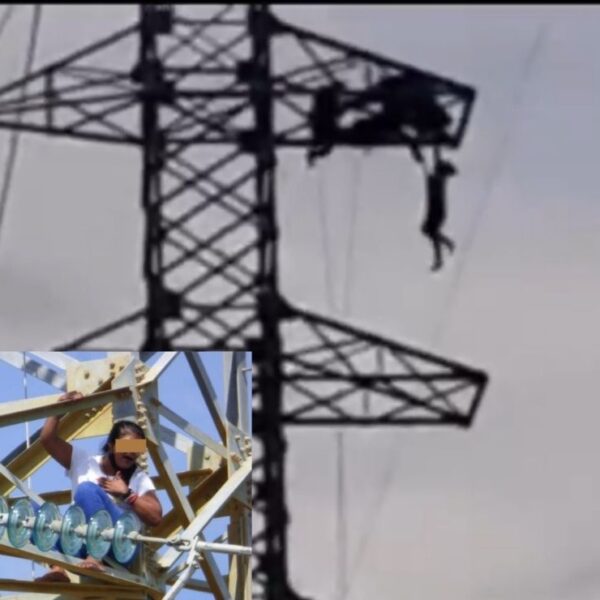 Mujer cae de torre de alta tensión de la CFE; se encuentra grave