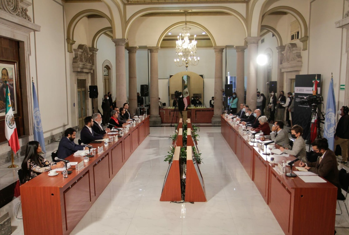 Ceremonia de bienvenida a los expertos de Naciones Unidas que realizan una visita a nuestro país, el 15 de noviembre de 2021.