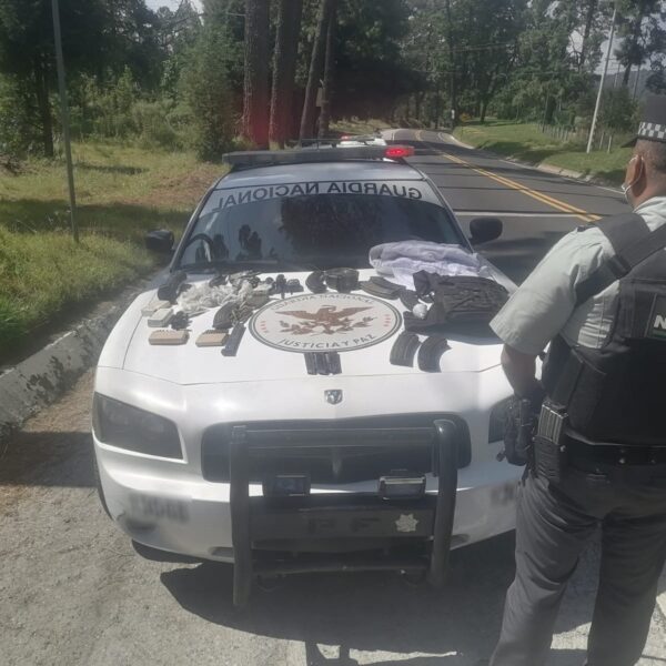 Decomisa la Guardia Nacional material bélico en Morelos.