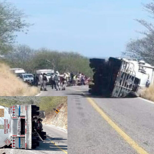 Choque entre taxi y pipa cargada de gasolina deja 6 personas muertas