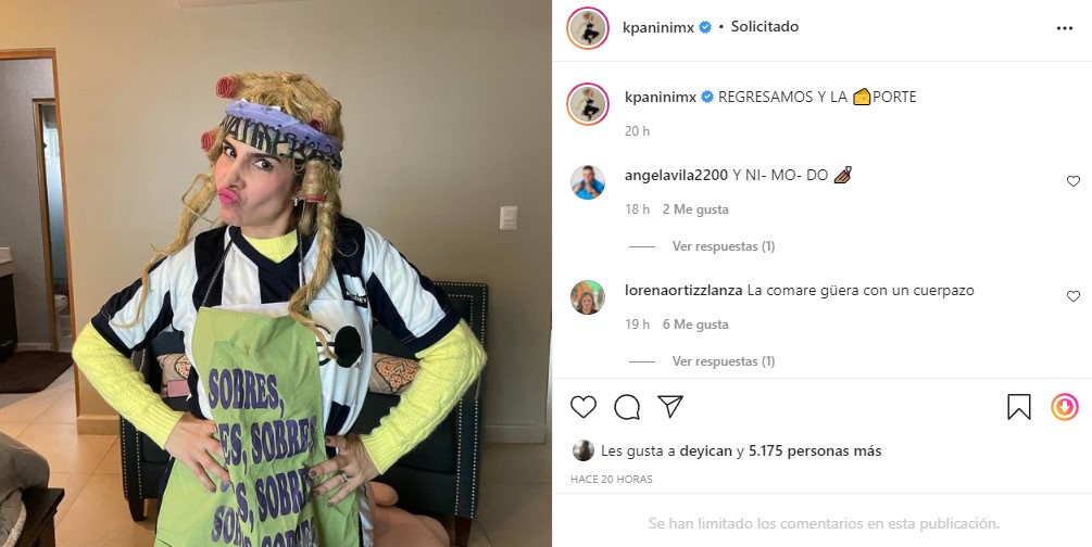 Karla Panini regresará con su personaje de 'Las Lavanderas'