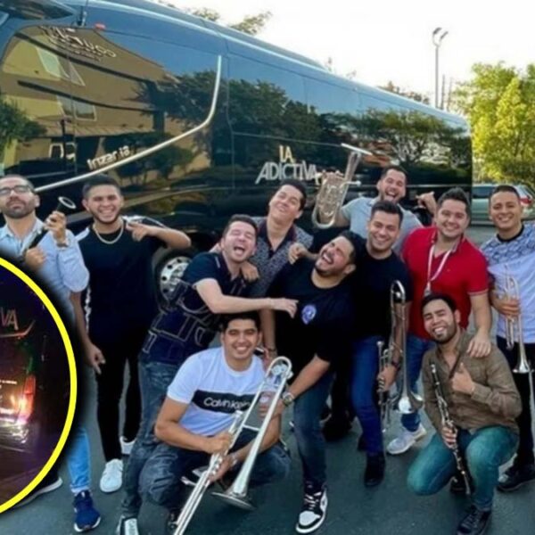 La banda La Adictiva víctima de la delincuencia; balean su autobús