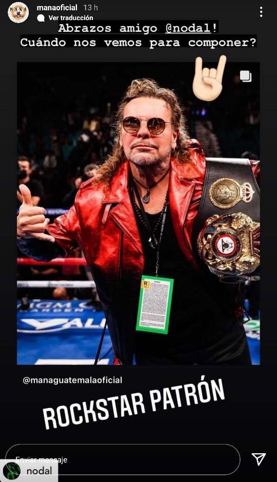 Maná invita a Christian Nodal a escribir una canción juntos