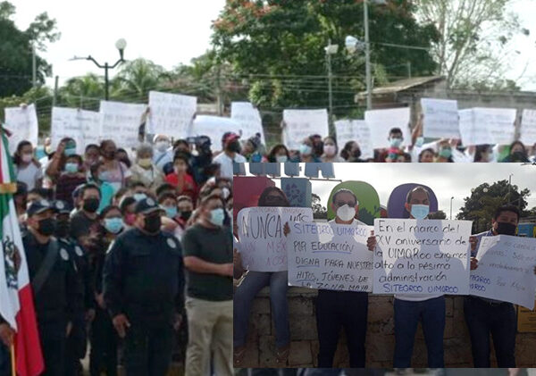 Desfile revolucionario en José Maria Morelos termina en protesta