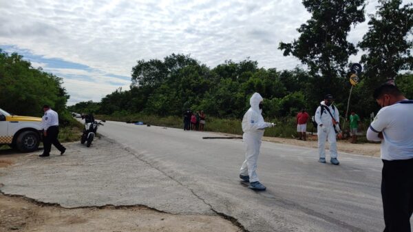 Cancún: Motociclista pierde la vida en el libramiento de Gas Auto.