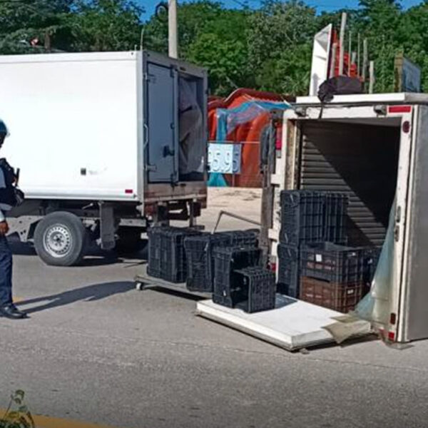 "Carnosa" volcadura en Playa Del Carmen