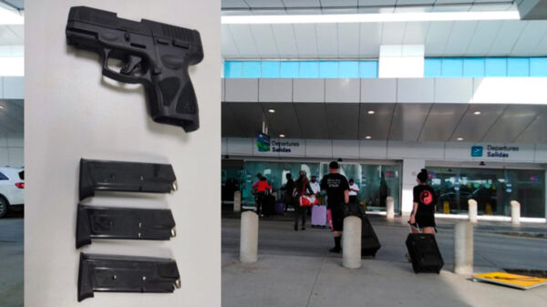 Cancún: Detienen a pistolero extranjero en el aeropuerto