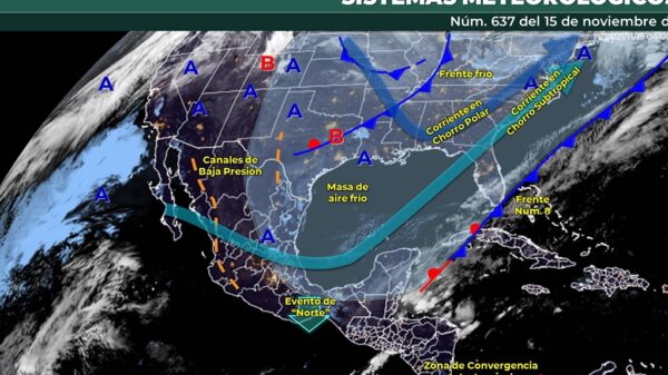 Pronóstico del clima para hoy lunes 15 de noviembre en Quintana Roo.