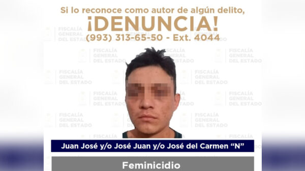 Detienen en Cancún a feminicida buscado en Tabasco.