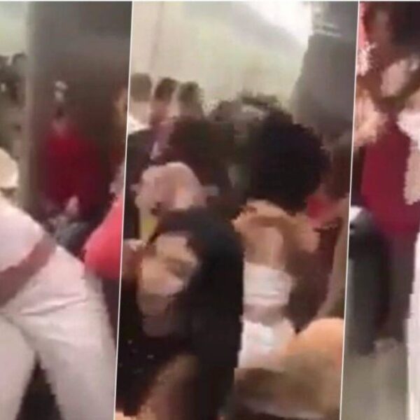 Zafarrancho de mujeres en una posada por un sexi regalo (VIDEO).