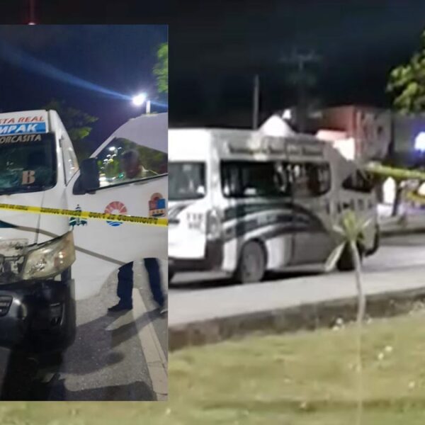 Urvan de TTE arrolla y mata en Cancún centro a un peatón