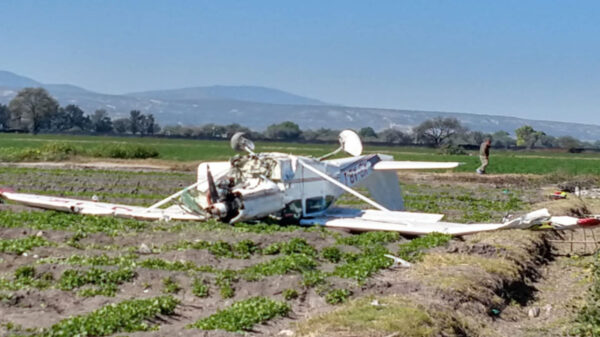 Dos lesionados tras desplome de avioneta en campos de cultivos