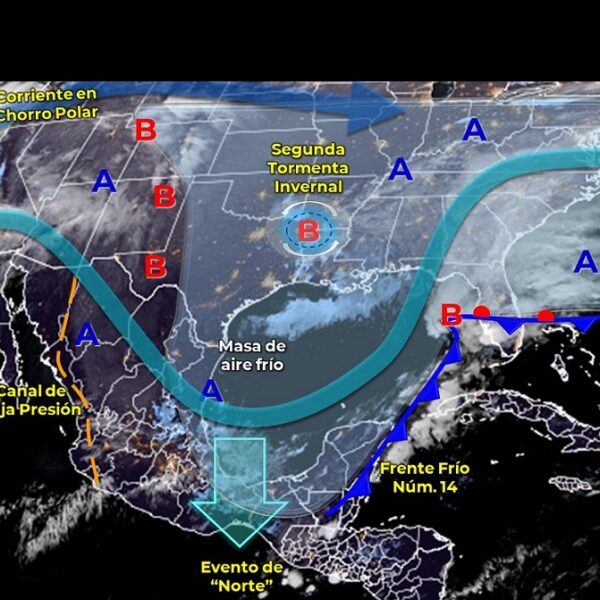 Clima en Quintana Roo: Habrá lluvias hoy por el frente frío No. 14.