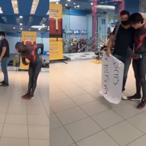 Declara su amor disfrazado de Spider-Man… pero lo rechazan