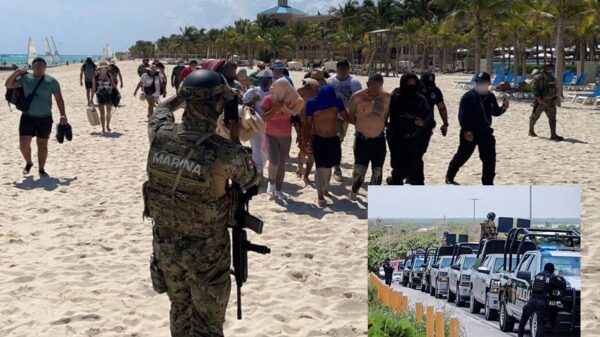 Cancún: Caen diez narcomenudistas en redada en playa de Cancún