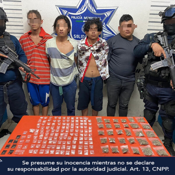 Policía de Playa Del Carmen asesta duro golpe al narcomenudeo 