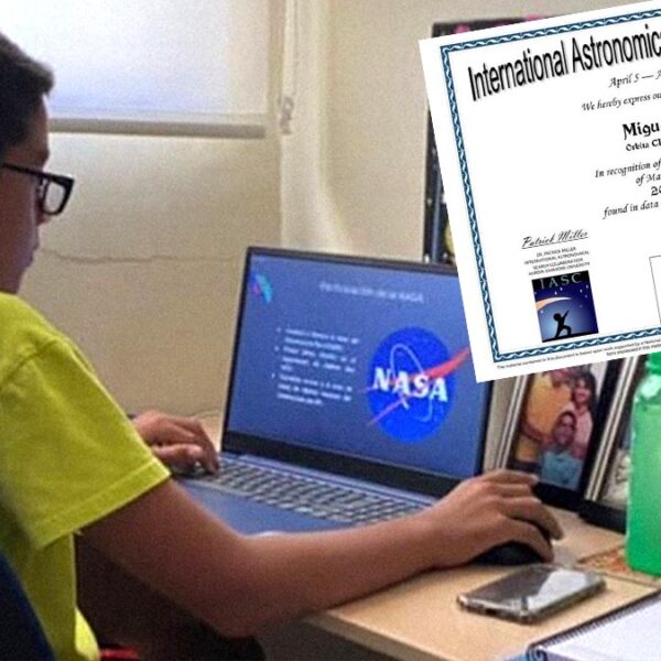 Niño venezolano descubre asteroide y es premiado por la NASA