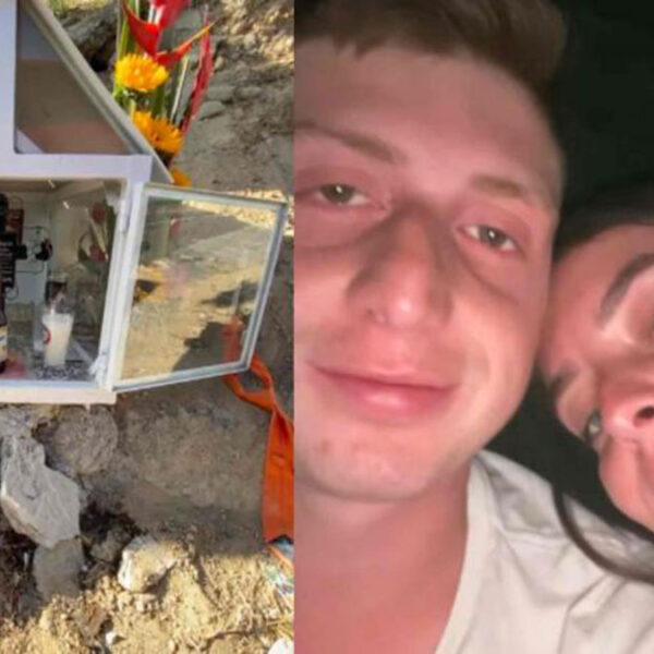 Novia de Octavio Ocaña "brinda" en el lugar donde murió el actor