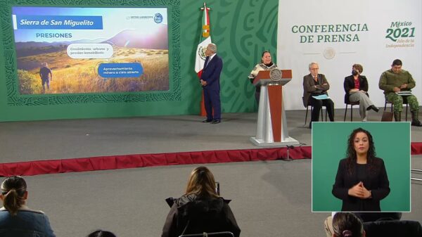 Declara AMLO ANP a la Sierra de San Miguelito; reforestará Sembrando Vida
