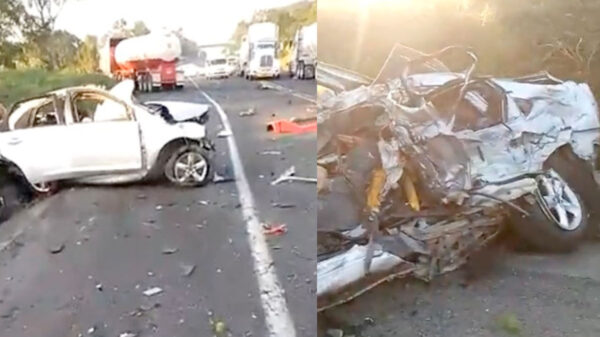 Trágico accidente entre un vehículo y una pipa