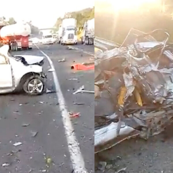 Trágico accidente entre un vehículo y una pipa