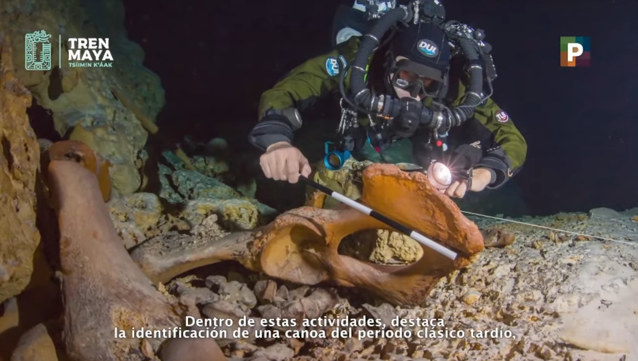 Trabajos subacuáticos en cenotes por parte del INAH.
