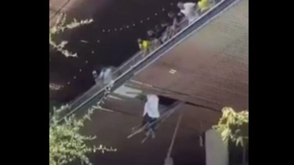 VIDEO: Colapsa segundo piso de una plaza y cae mesero