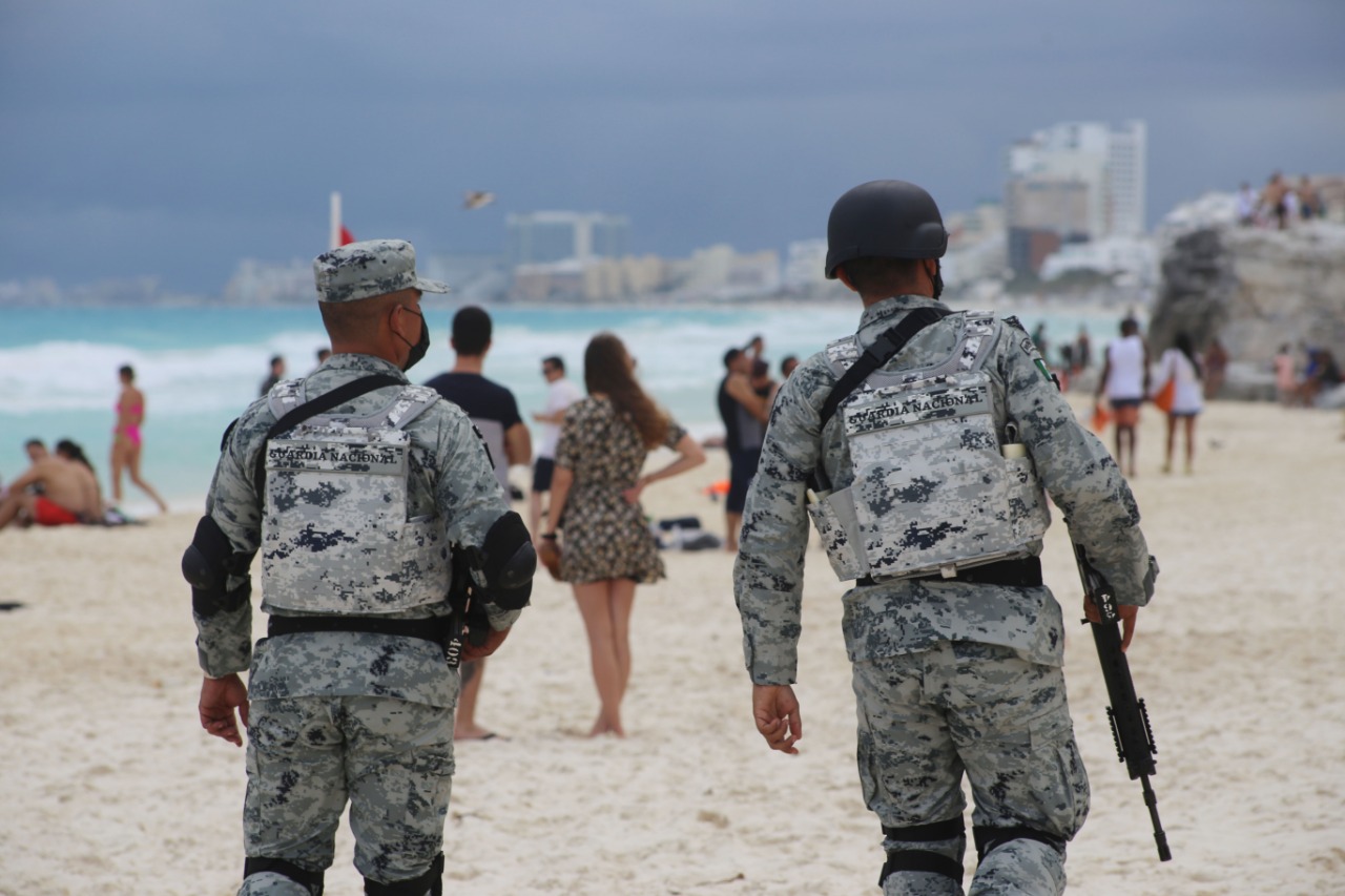 Reportan detonaciones de arma de fuego en playa Langosta; este aparente hecho delictivo a pesar del barrido que realiza el Batallón Turístico.