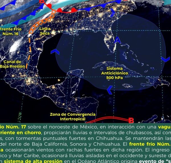 Clima: Se espera cielo nublado y lluvias aisladas en Quintana Roo.