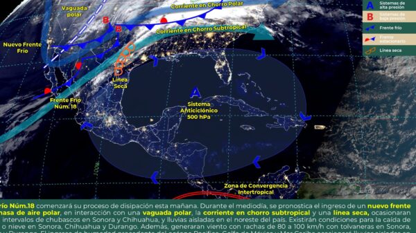 Pronóstico del clima para hoy sábado 1 de enero del 2022 en Q. Roo.
