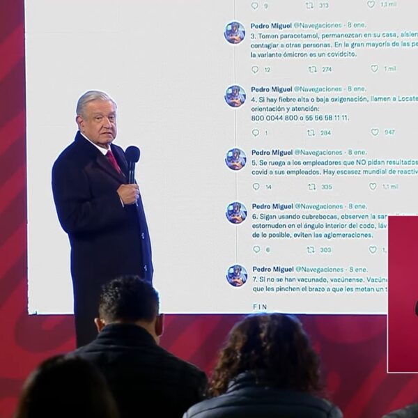 “Amanecí ronco; creo que es una gripe, me haré prueba Covid”: AMLO