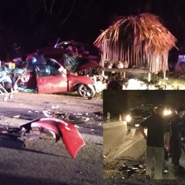 Brutal choque en carretera Tulum-Cobá deja tres muertos