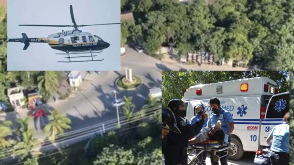 Despliegan helicóptero de la SSPQROO por balacera en Tulum