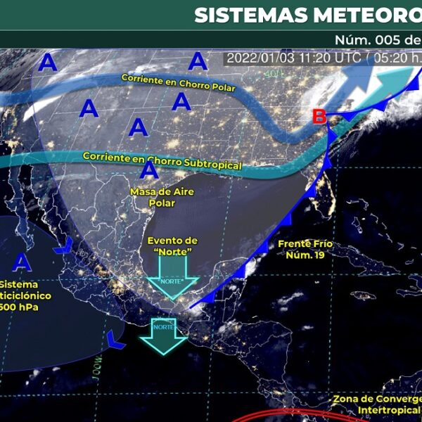 Clima Quintana Roo: Evento de 'norte' por el frente frío número 19.