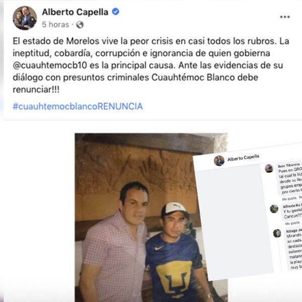 Arremete Capella contra Cuauhtémoc Blanco, y lo tunden en redes