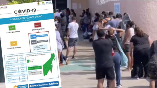 Regresa Quintana Roo a cifras de contagios de covid-19 del semáforo rojo