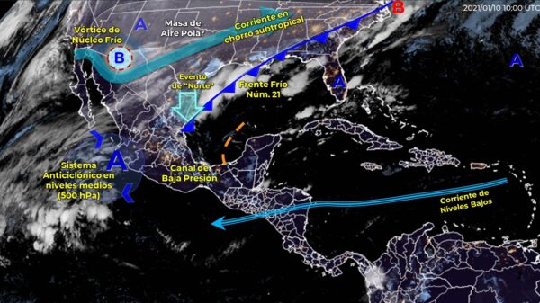 Clima Quintana Roo: Cielo medio nublado y probabilidad de chubascos.