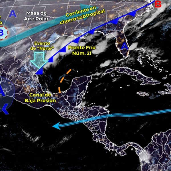 Clima Quintana Roo: Cielo medio nublado y probabilidad de chubascos.