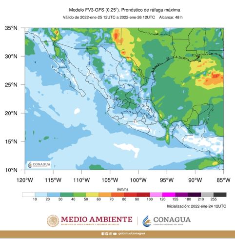 Pronóstico del clima para hoy martes 25 de enero en Quintana Roo; cielo nublado con intervalos de chubascos para la entidad.