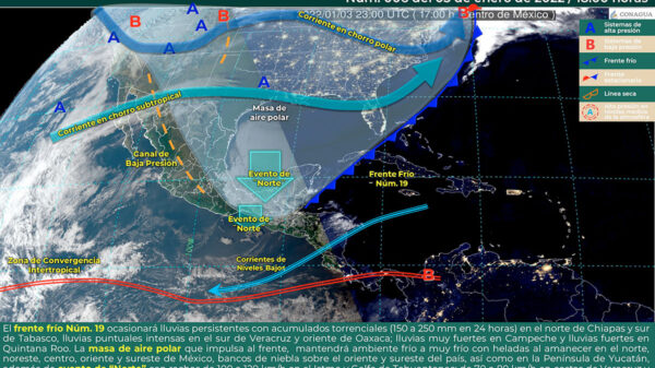 Lluvias y ‘heladez’ se espera para la Península de Yucatán